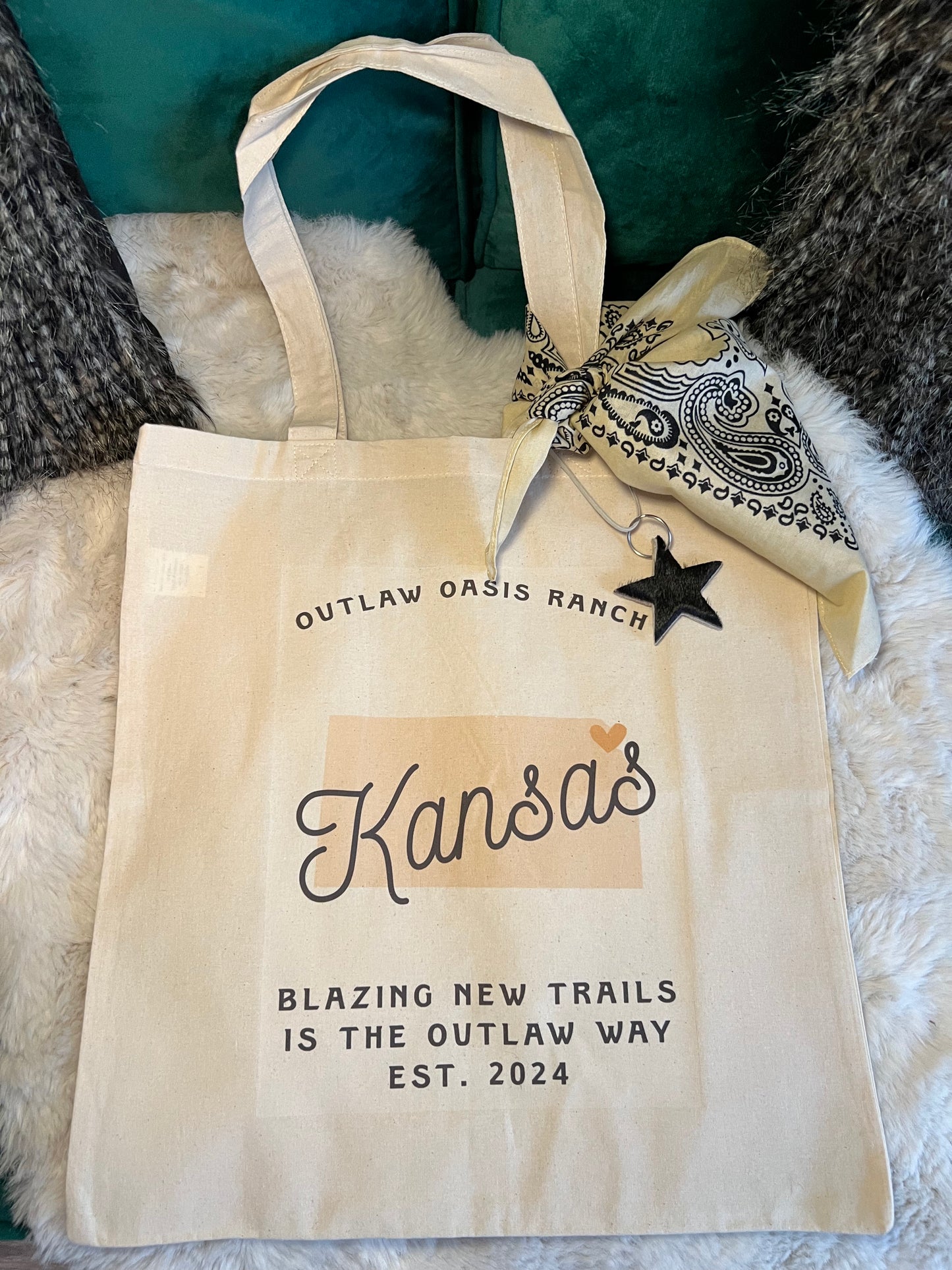 Outlaw Oasis Ranch Canvas Tote Bag