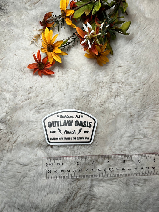 Outlaw Oasis Ranch Lightning Bolt Logo