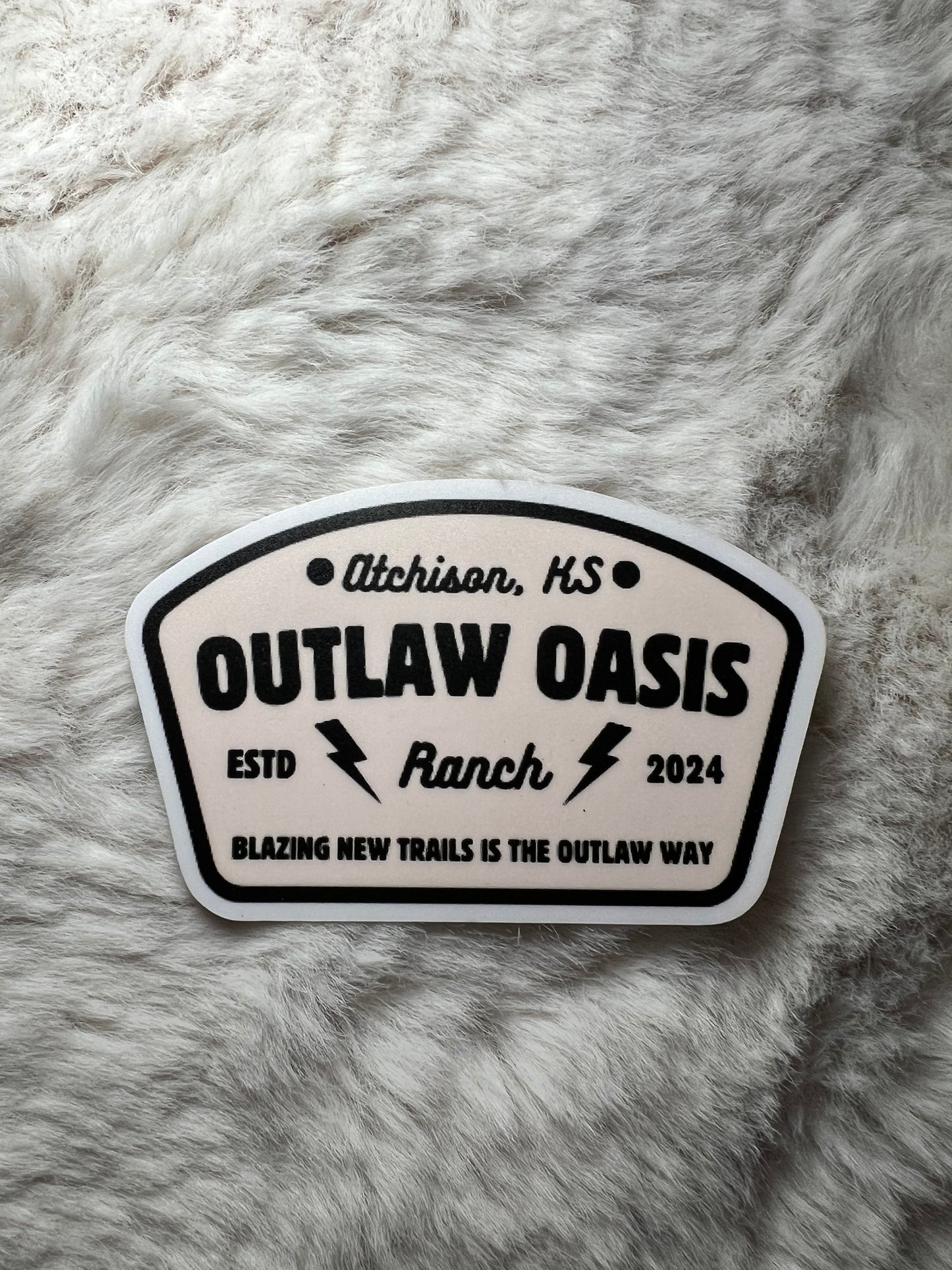 Outlaw Oasis Ranch Lightning Bolt Logo