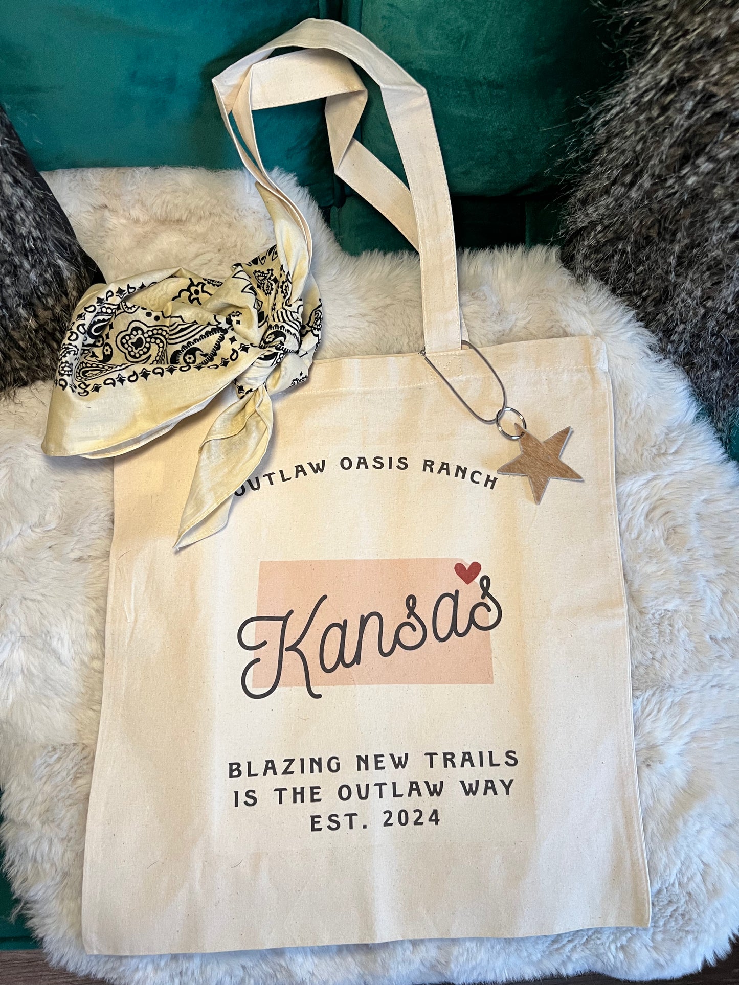 Outlaw Oasis Ranch Canvas Tote Bag